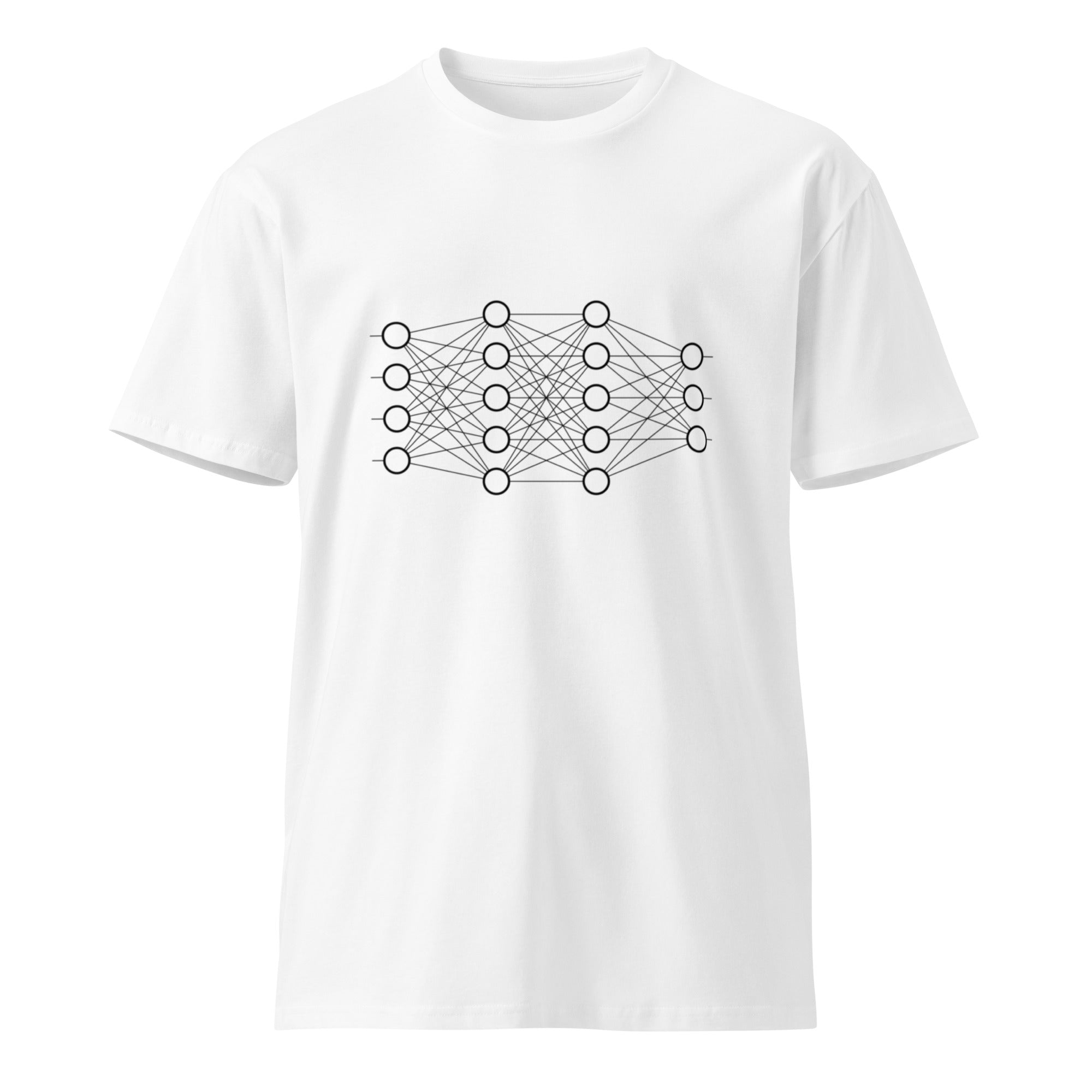 Image of the 4 - 5 - 5 - 3 Neural Network T-Shirt.
