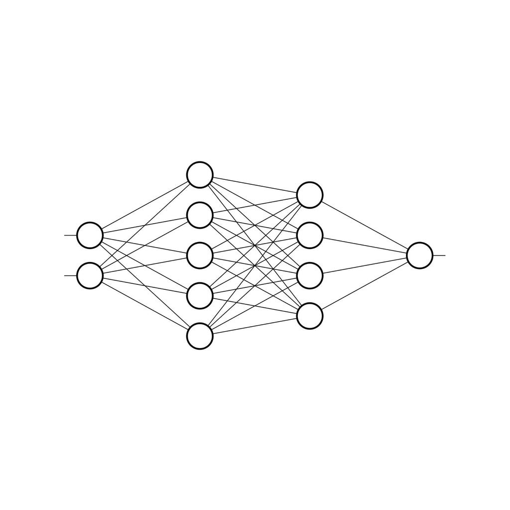 Image of the 2 - 5 - 4 - 1 Neural Network T-Shirt.