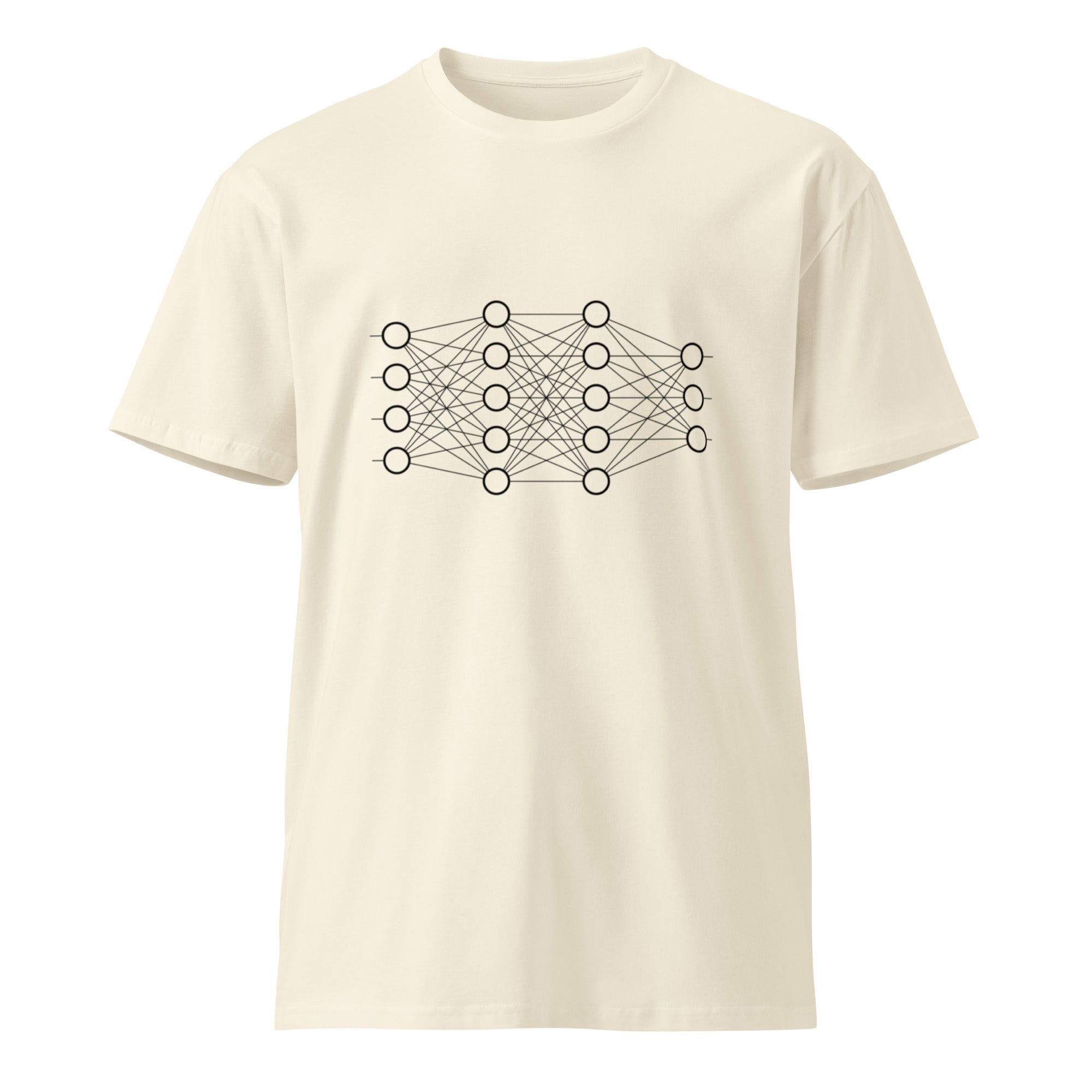 Image of the 4 - 5 - 5 - 3 Neural Network T-Shirt.