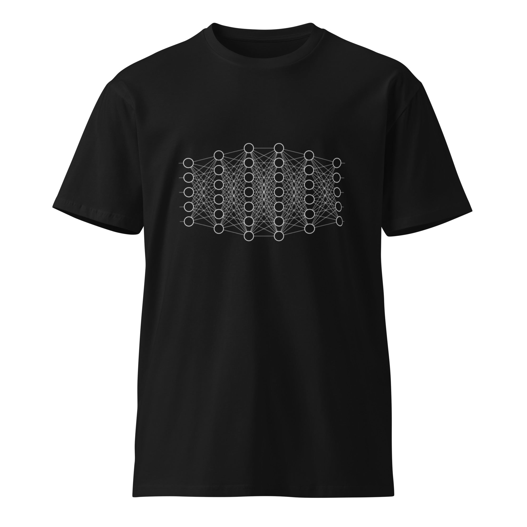 Image of the 5 - 6 - 7 - 7 - 6 - 5 Neural Network T-Shirt.