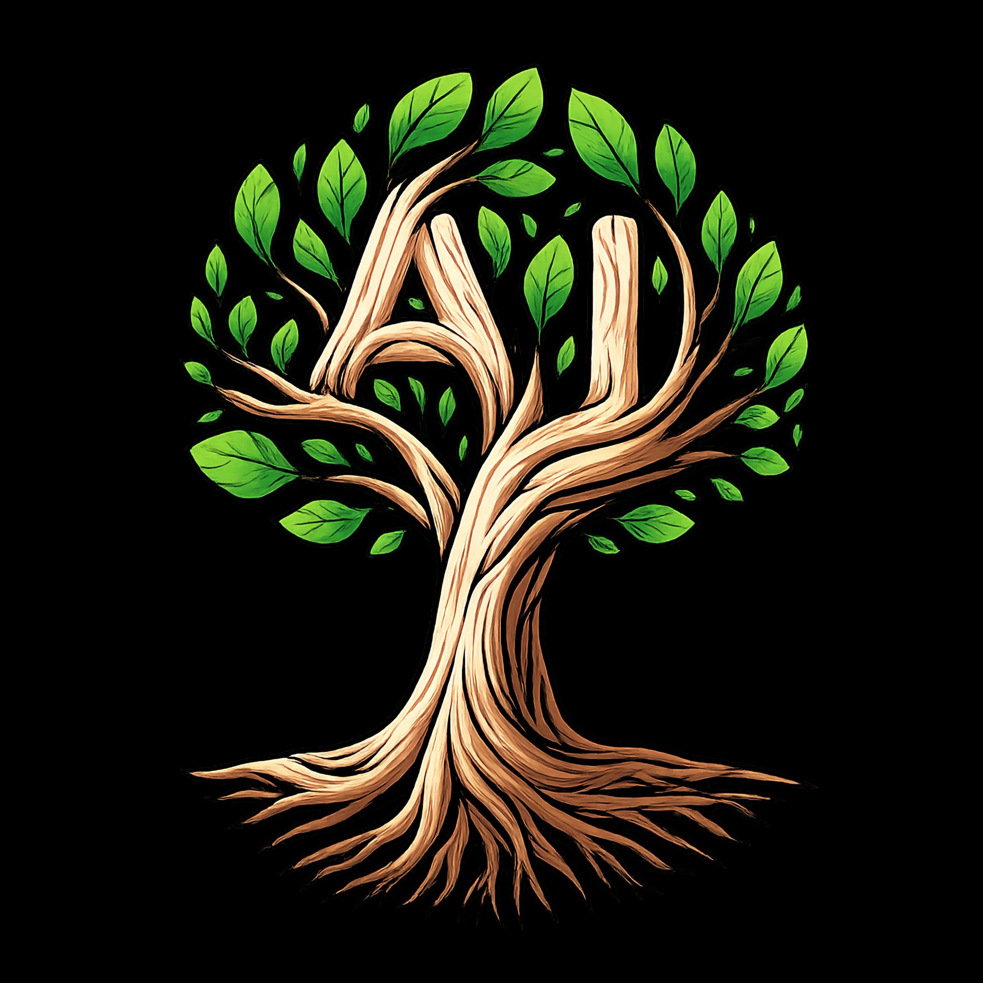 Image of the Artificial Intelligence Tree T-Shirt.