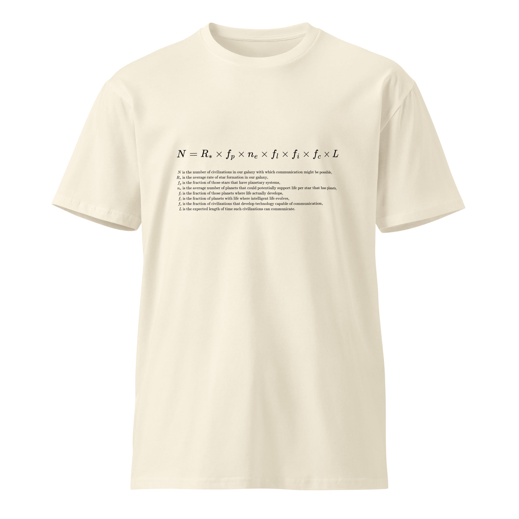 Image of the Drake Equation Explained T-Shirt.