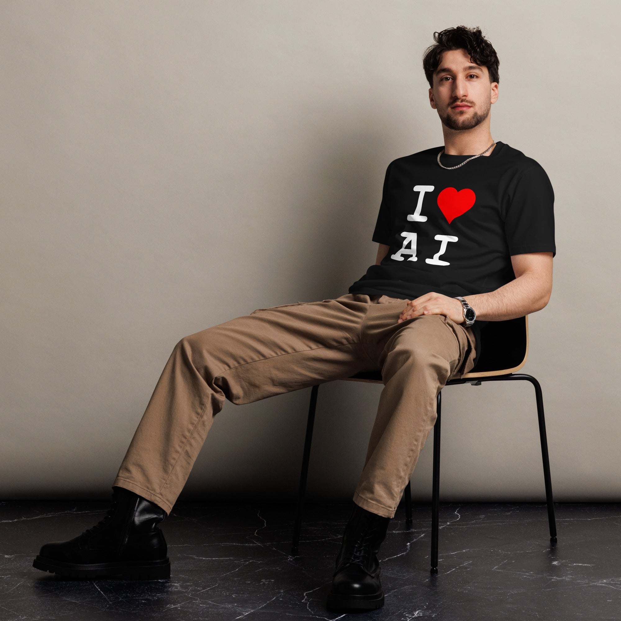 Image of the I Love AI T-Shirt.