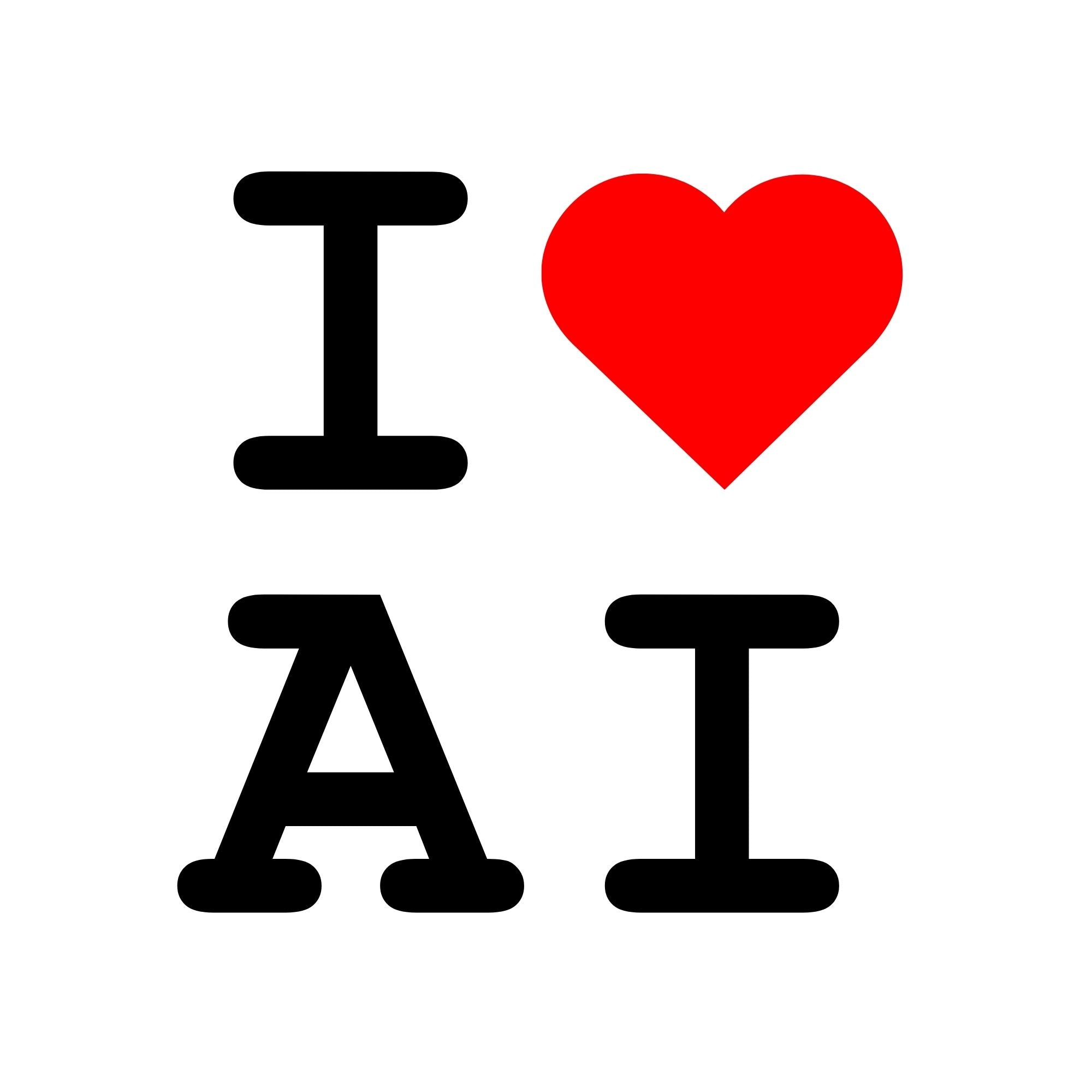 Image of the I Love AI T-Shirt.
