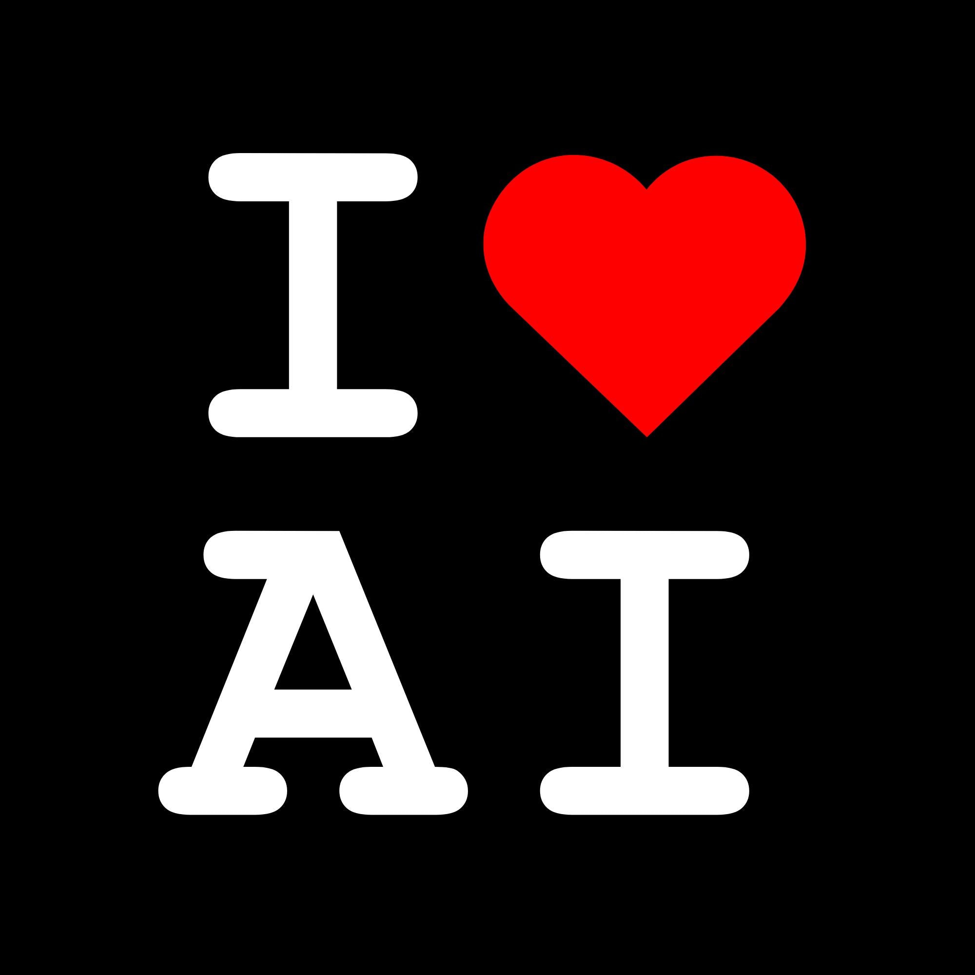 Image of the I Love AI T-Shirt.