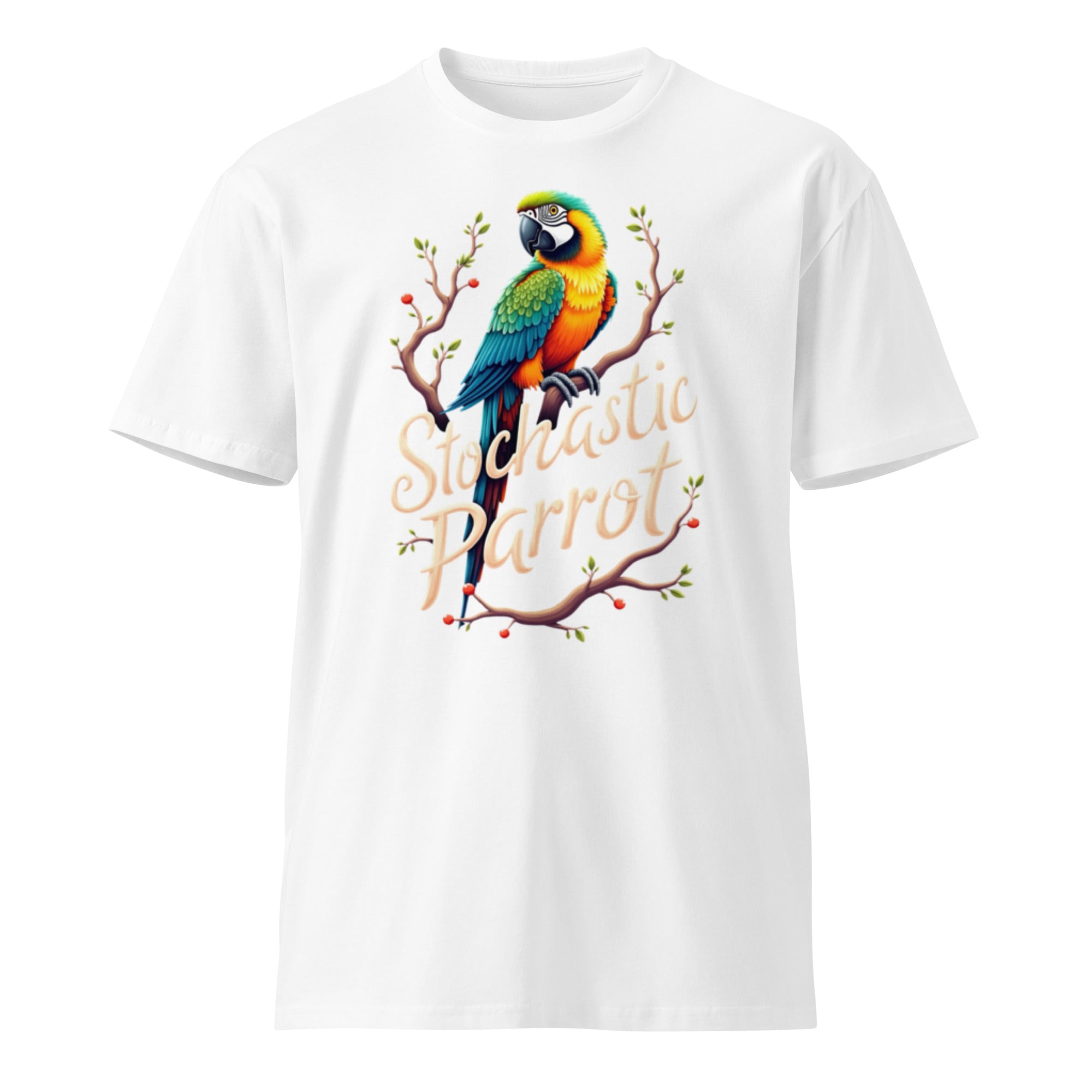 Image of the Stochastic Parrot T-Shirt.