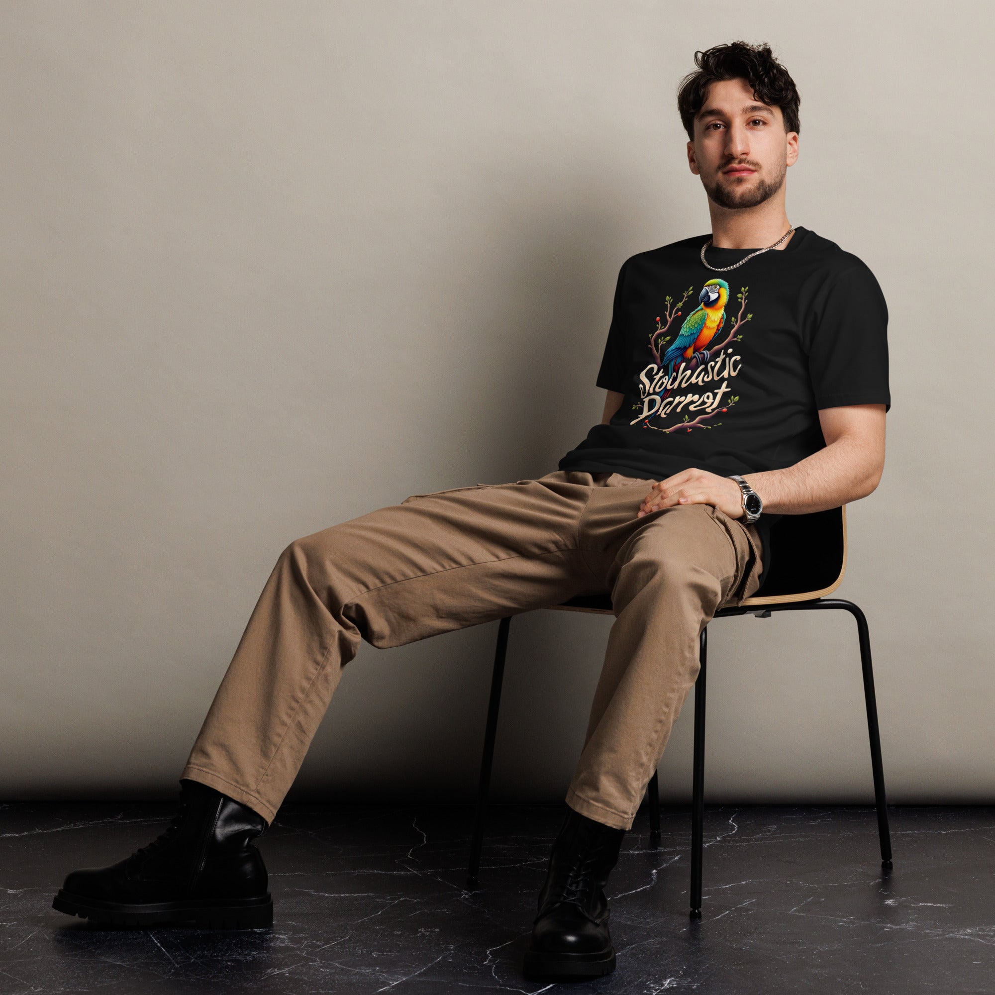 Image of the Stochastic Parrot T-Shirt.