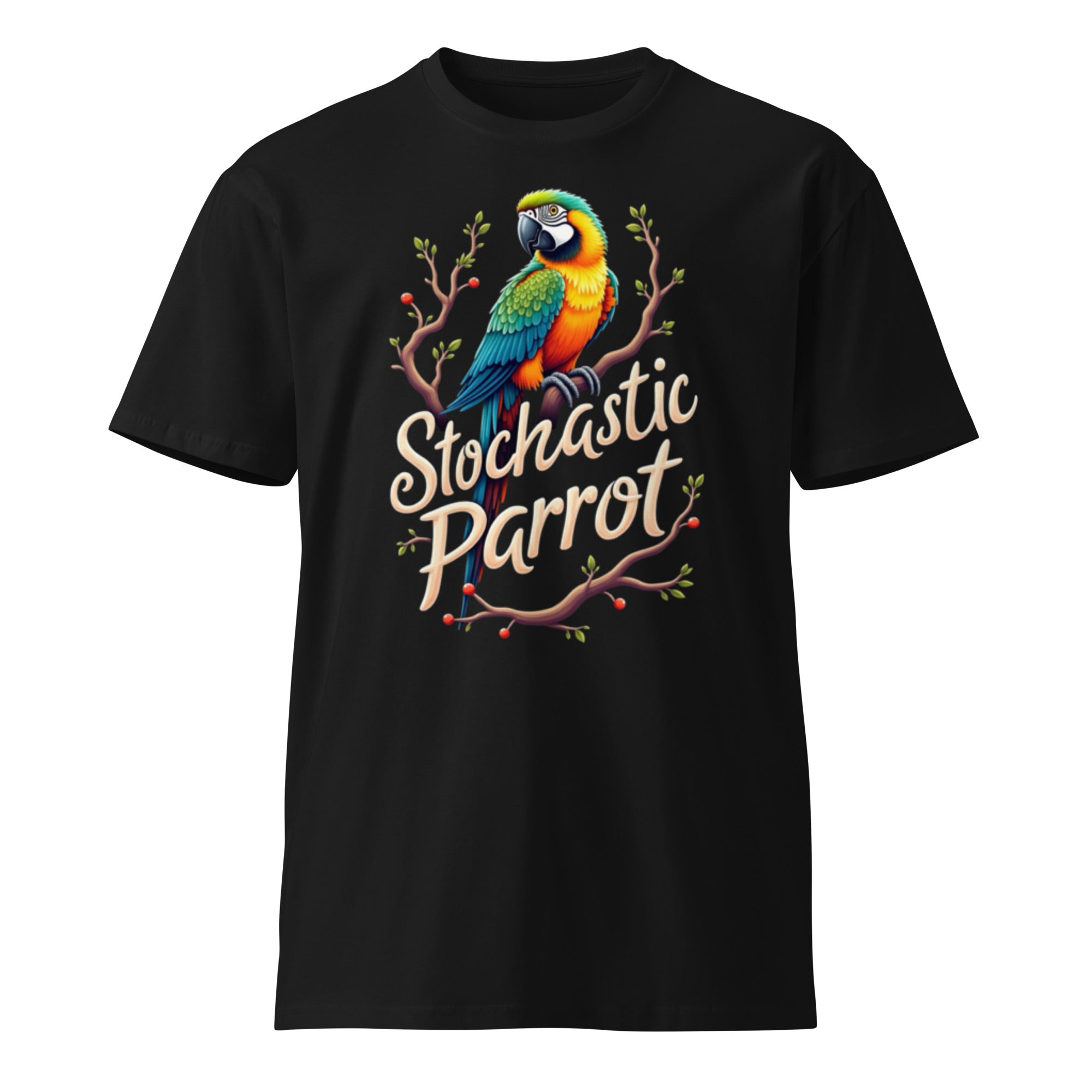 Image of the Stochastic Parrot T-Shirt.