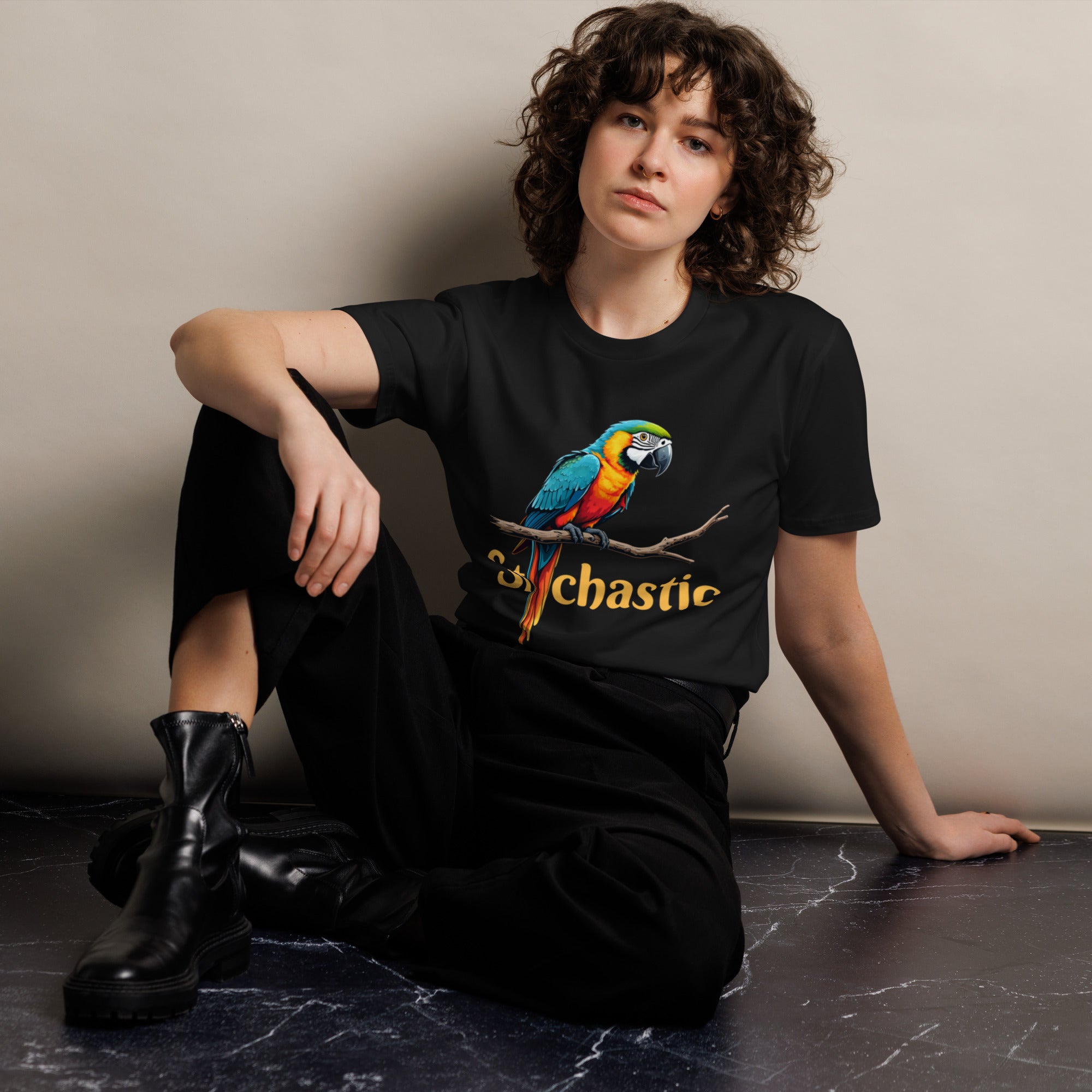 Image of the Stochastic Parrot T-Shirt.