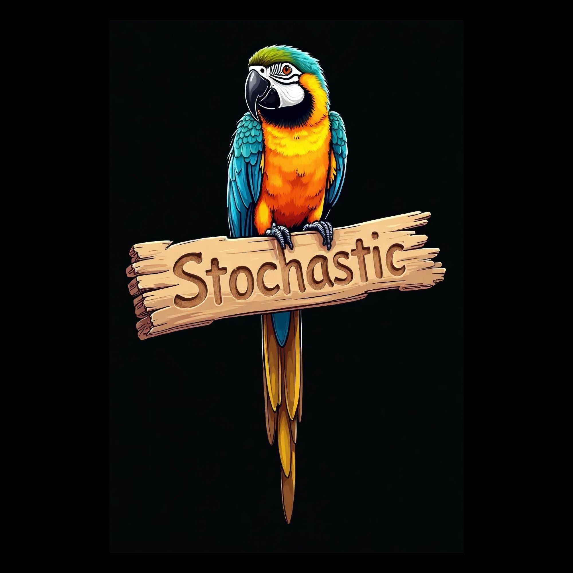 Image of the Stochastic Parrot T-Shirt.