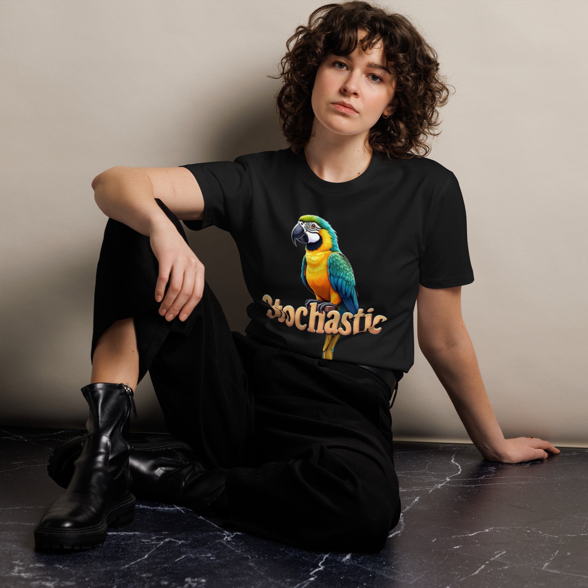 Image of the Stochastic Parrot T-Shirt.