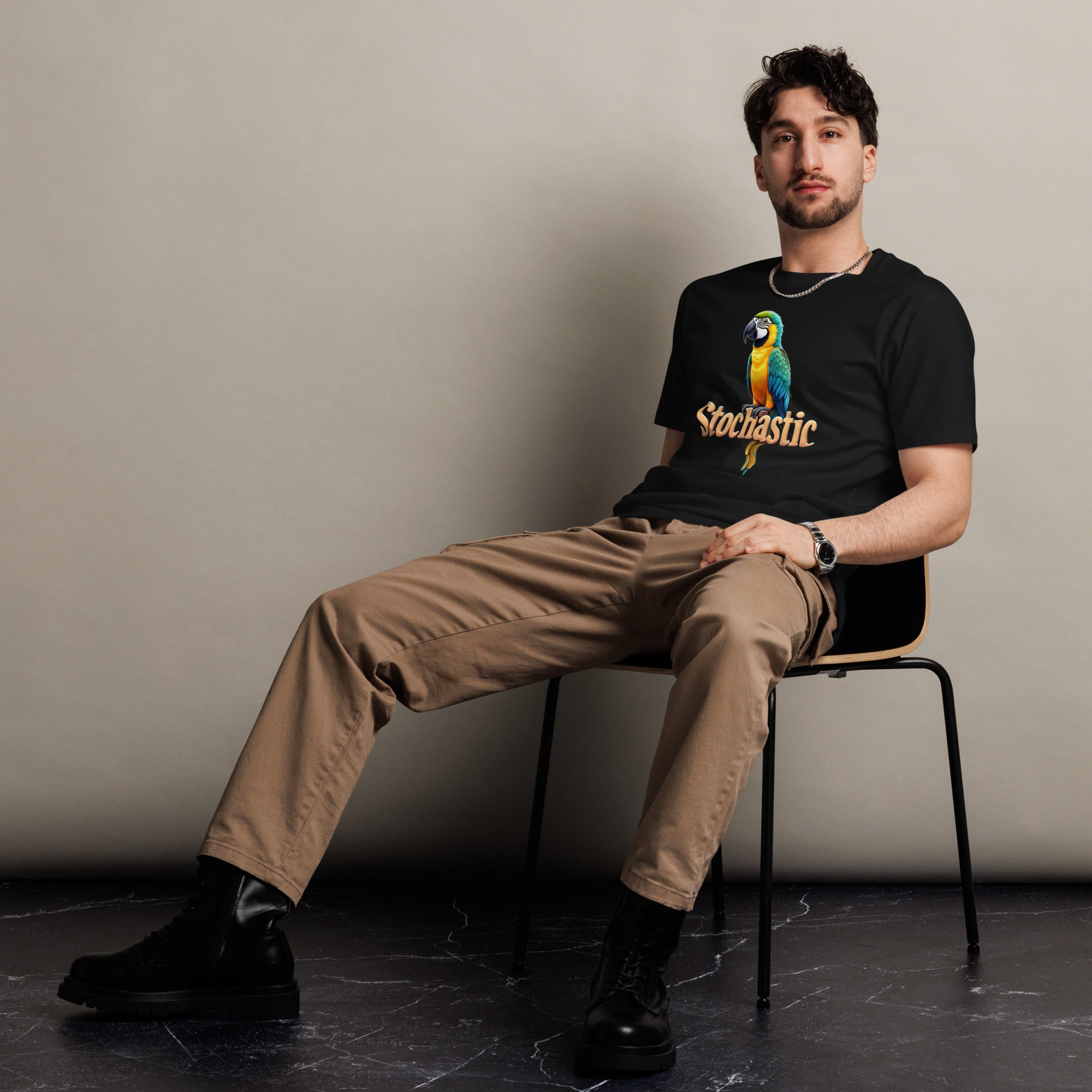 Image of the Stochastic Parrot T-Shirt.