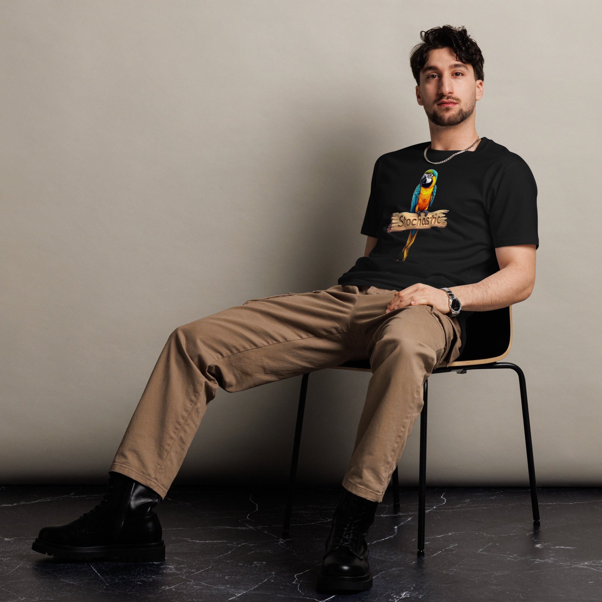 Image of the Stochastic Parrot T-Shirt.